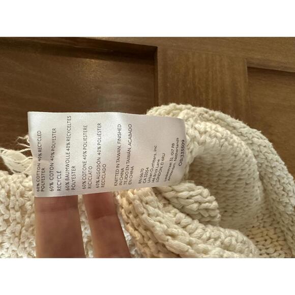 Anthropologie Pilcro Cowl Neck Sleeveless Knit Sweater Ivory Women’s size Medium - Picture 7 of 12